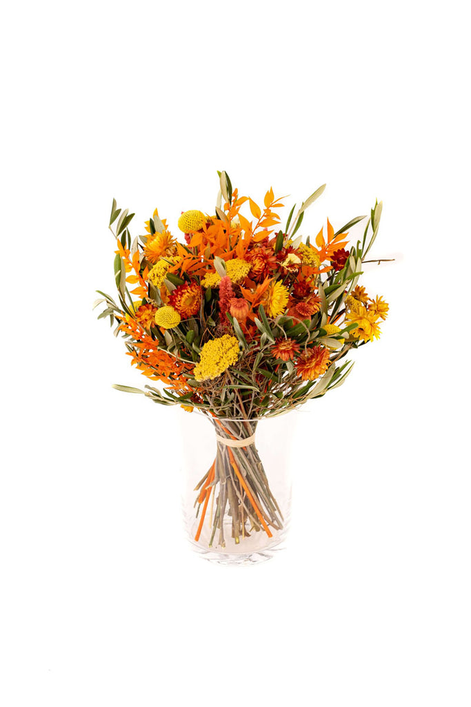 Blumenstrauss Trockenblumen Orange